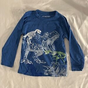 Crewcuts Blue Dinosaur Graphic Long Sleeve Tee